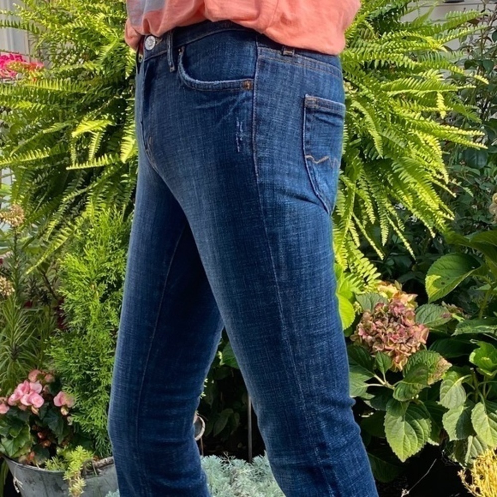 Red Engine Boot Cut Slightly Distressed Jeans - image 2